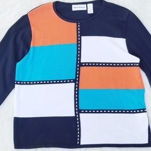 Alfred Dunner Colorblock Top, size Large